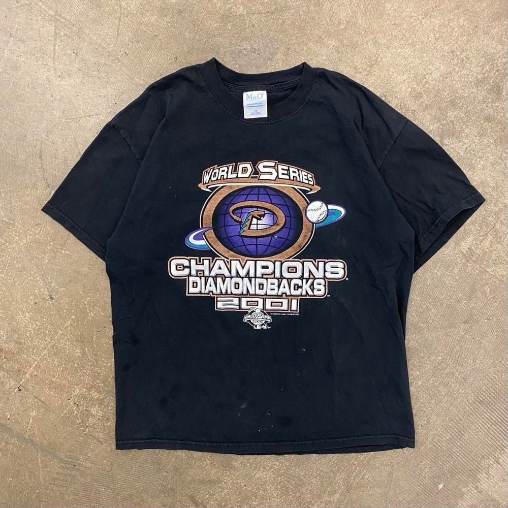 Vintage Arizona Diamondbacks 2001 World Series Champions MLB Baseball T-Shirt L